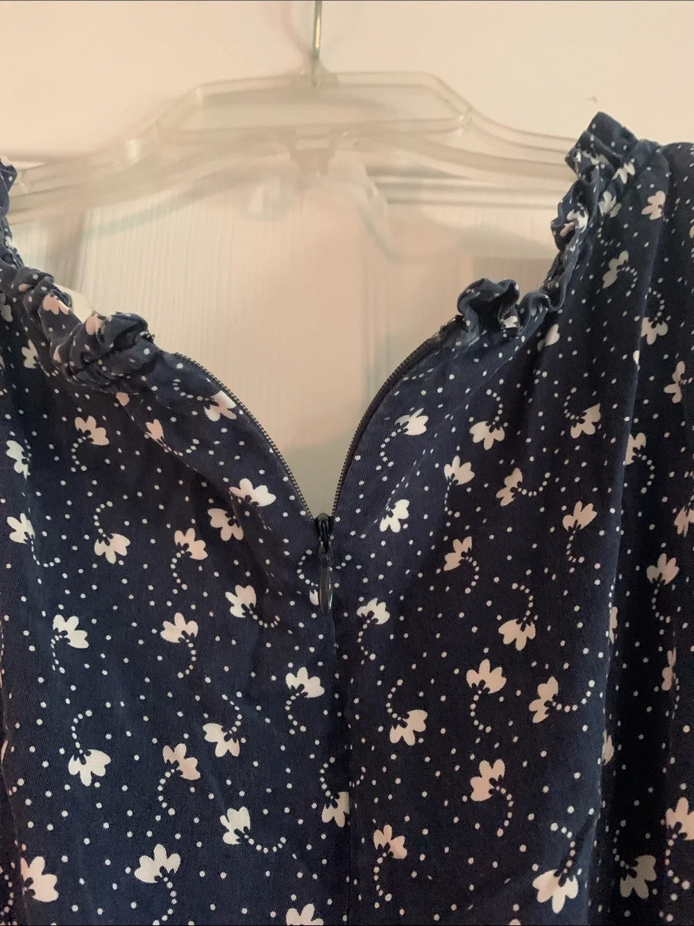 LOFT navy midi